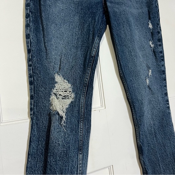 Abercrombie & Fitch The Skinny High Rise Jeans Distressed Size 29 8R Blue - Picture 3 of 8